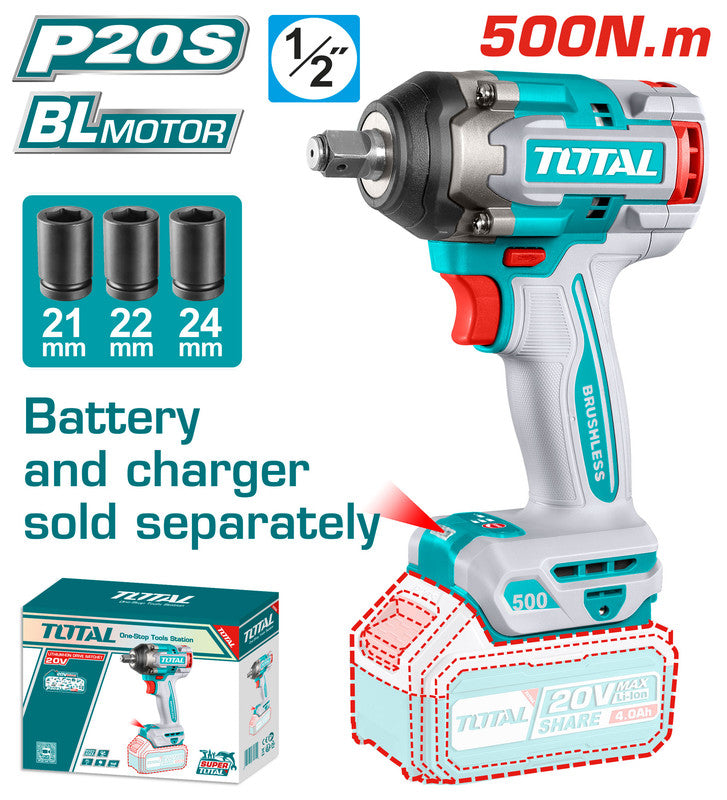 [TIWLI20501] 20VX500N.mX1/2'' Tool Only فرد شد طربوش صناعي