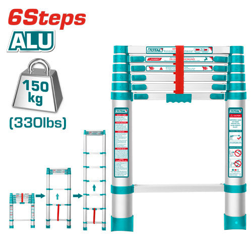 [THLAD08061] 6Steps سلم مفرد تلسكوبيك