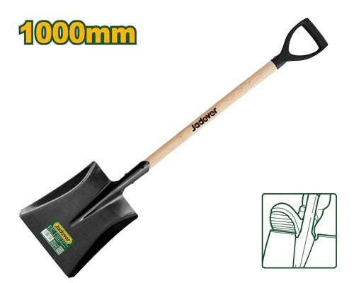 [JDSE1317] Jadever 100CM رفش مربع مع عصا خشب بمسكة