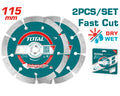 [TAC21111532] 2PCS 115X22MM طقم ديسك الماس
115