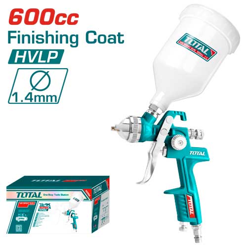 [TAT10601] HVLP 600CC 1.4MM مسدس رش دهان صناعي بكأس علوي