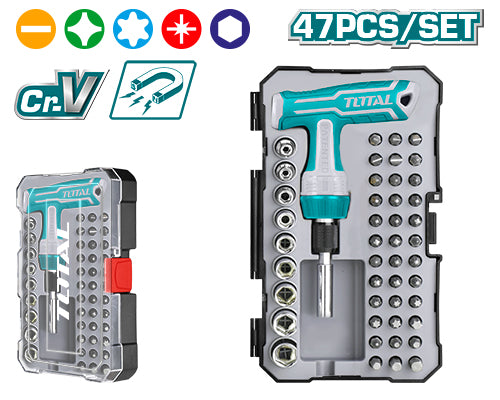 [TACSD30476] 47PCS طقم رؤوس مفكات مشكل و طرابيش