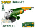 [JDAG852401] Angle grinder 2400W 6400RPM 230mm صاروخ صناعي - J.H For Tools and Hardware