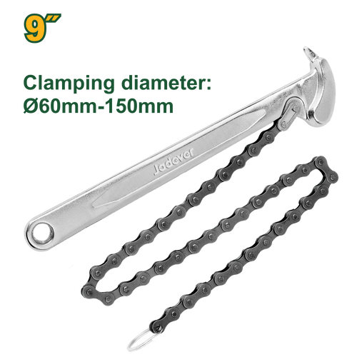 [JDAW1309] "9X150MM مفتاح فلتر زيت جنزير - J.H For Tools and Hardware