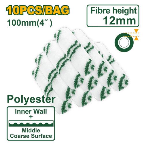 [JDCB4941] 10PCS 4"X12MM طقم خرطوشة رول دهان - J.H For Tools and Hardware