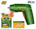 [JDCV4401] Cordless screwdriver 4V مفك بطارية + رؤوس مفكات - J.H For Tools and Hardware