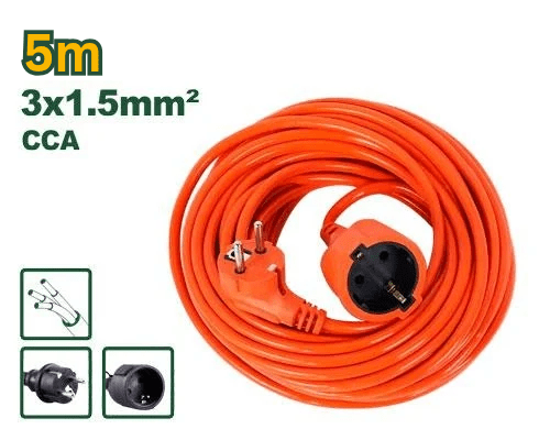 [JDEJAG02] 5M SCHUKO وصلة كهرباء داخلي خارجي - J.H For Tools and Hardware