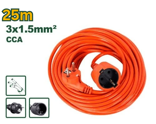 [JDEJAG06] 25M SCHUKO وصلة كهرباء داخلي خارجي - J.H For Tools and Hardware