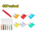 [JDFY1B01] 49 Pcs مجموعة فيوزات سيارة - J.H For Tools and Hardware
