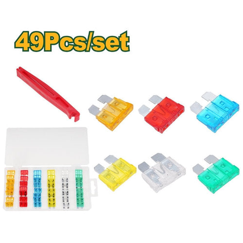 [JDFY1B01] 49 Pcs مجموعة فيوزات سيارة - J.H For Tools and Hardware
