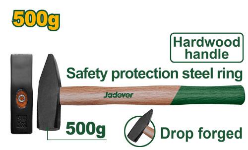 [JDMB1305]Jadever 500g مطرقة مسكة خشب - J.H For Tools and Hardware