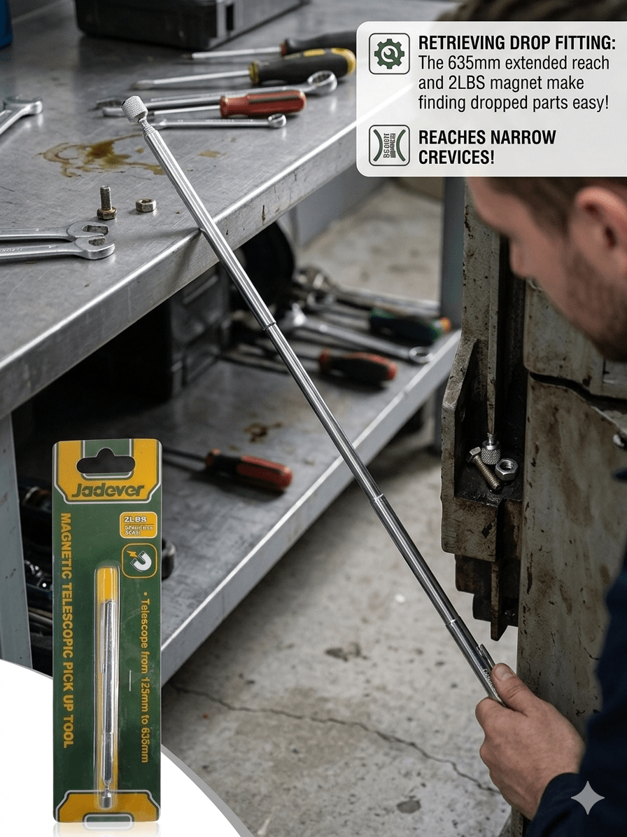 [JDME1602] Jadever 2LBX635MM قضيب سحب مغنطيس ستانلس - J.H For Tools and Hardware