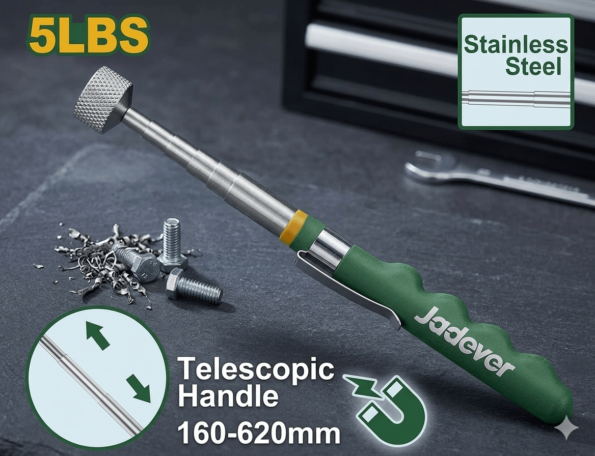 [JDME1605] Jadever 5LBX620MM قضيب سحب مغنطيس ستانلس - J.H For Tools and Hardware