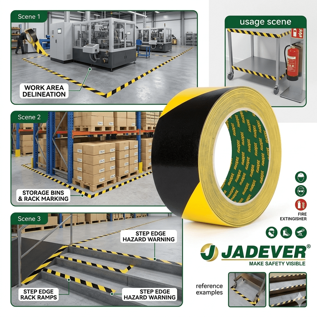 [JDPN4H45] Jadever 50MMX30M شريط تحذيري لاصق - J.H For Tools and Hardware