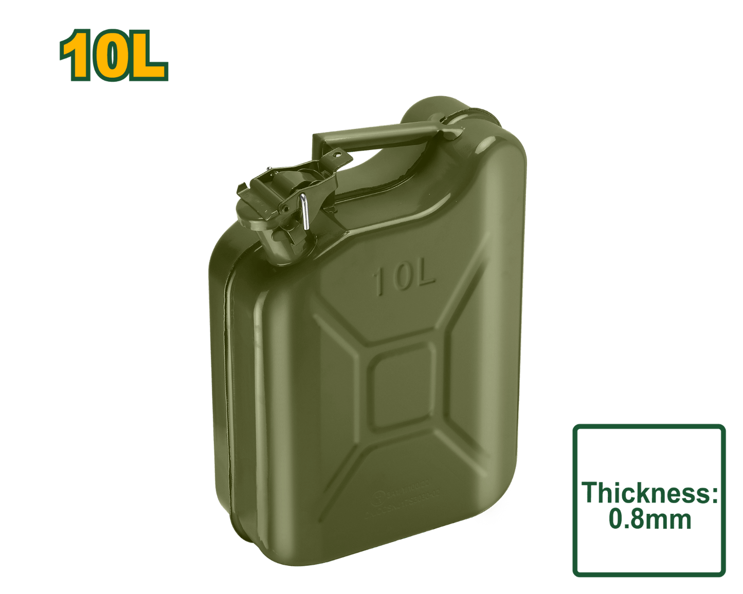 [JDQY1310] JADEVER Vertical jerrican 10L غالون مازوت حديد - J.H For Tools and Hardware