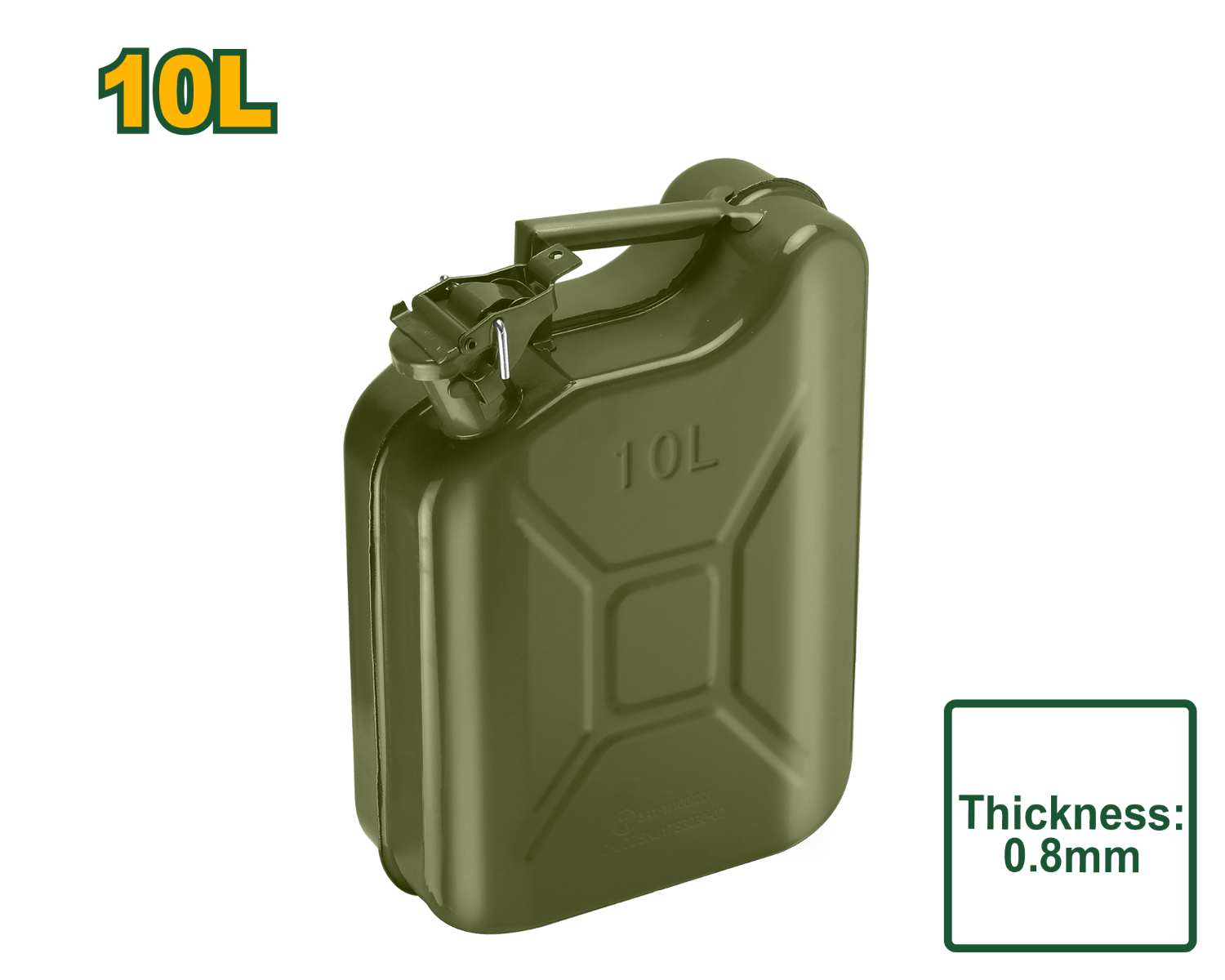 [JDQY1310] JADEVER Vertical jerrican 10L غالون مازوت حديد - J.H For Tools and Hardware