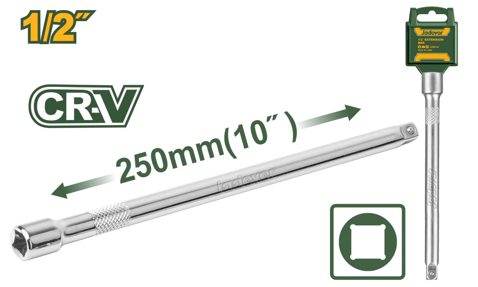 [JDSC3210] Jadever 1/2" 10" وصلة طربوش - J.H For Tools and Hardware
