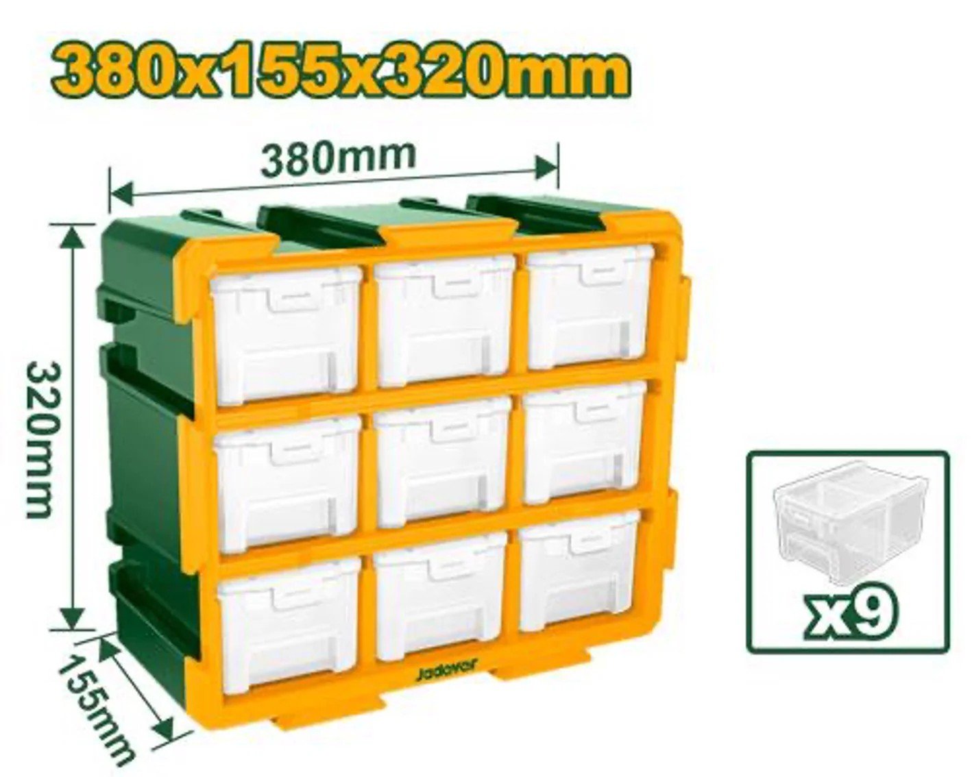 [JDTB8331] Jadeve 9 cases مجموعة علب تخزين - J.H For Tools and Hardware