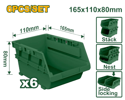 [JDTB8336] Jadever 6Pcs 165mm طقم جوارير تخزين - J.H For Tools and Hardware