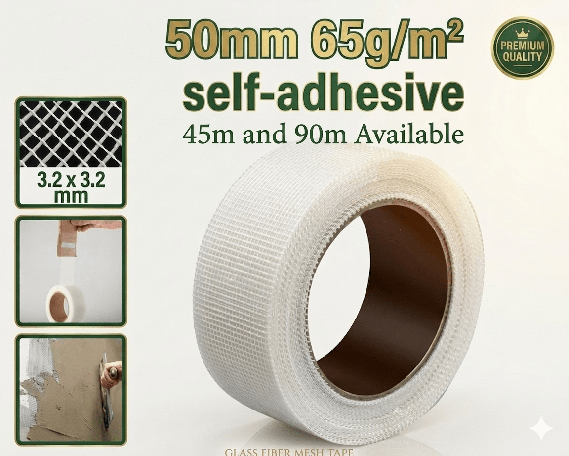 [JDWGB13xx] Jadever 50MMX45Mتلزيق شاش فيبر غلاس للجفصين - J.H For Tools and Hardware
