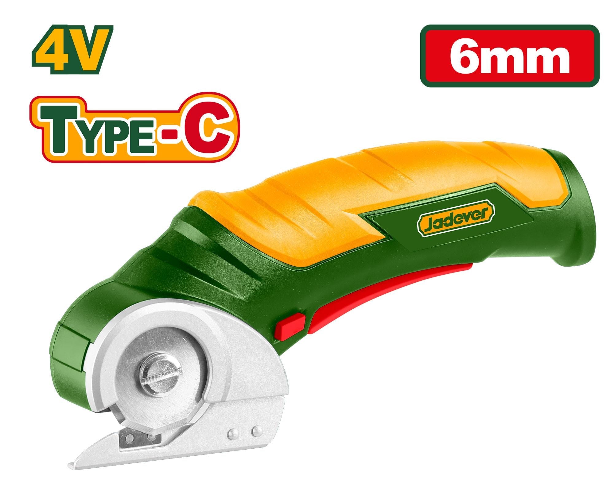 [JDWU1504] Cordless universal cutter 4VX6mm C - TYPE مقص عالبطارية (قماش - جلد - ارضيات - بلاستيك) - J.H For Tools and Hardware
