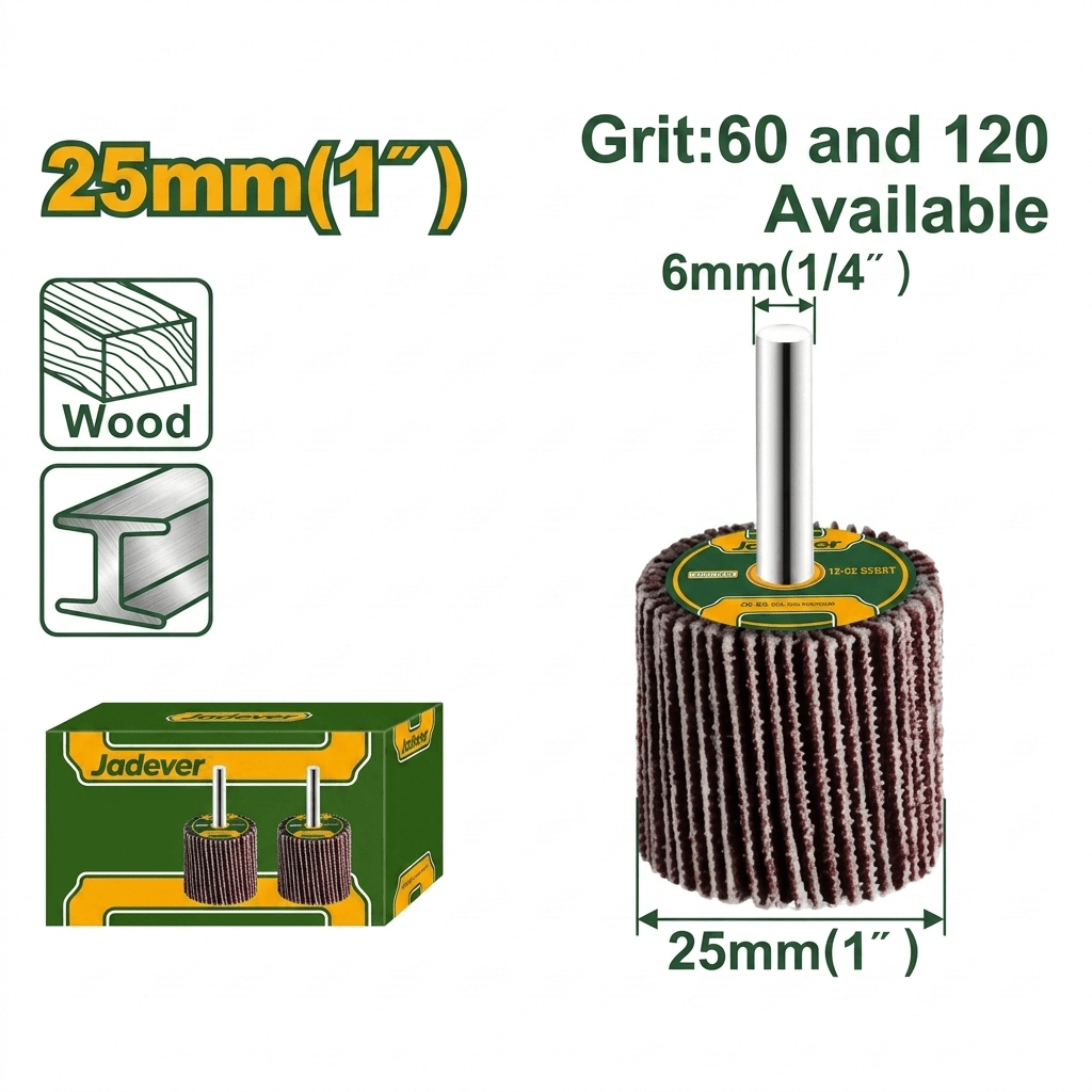 [JDYW250x] Jadever 25mm دولاب تلميع على مقدح - J.H For Tools and Hardware