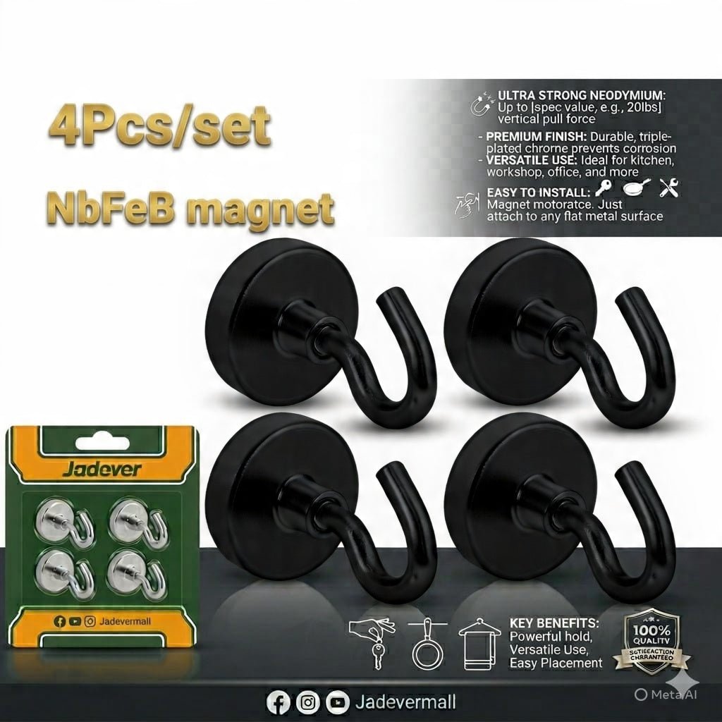 [JDZE2K11] Jadever 4PCS طقم شناكل مغنطيس - J.H For Tools and Hardware