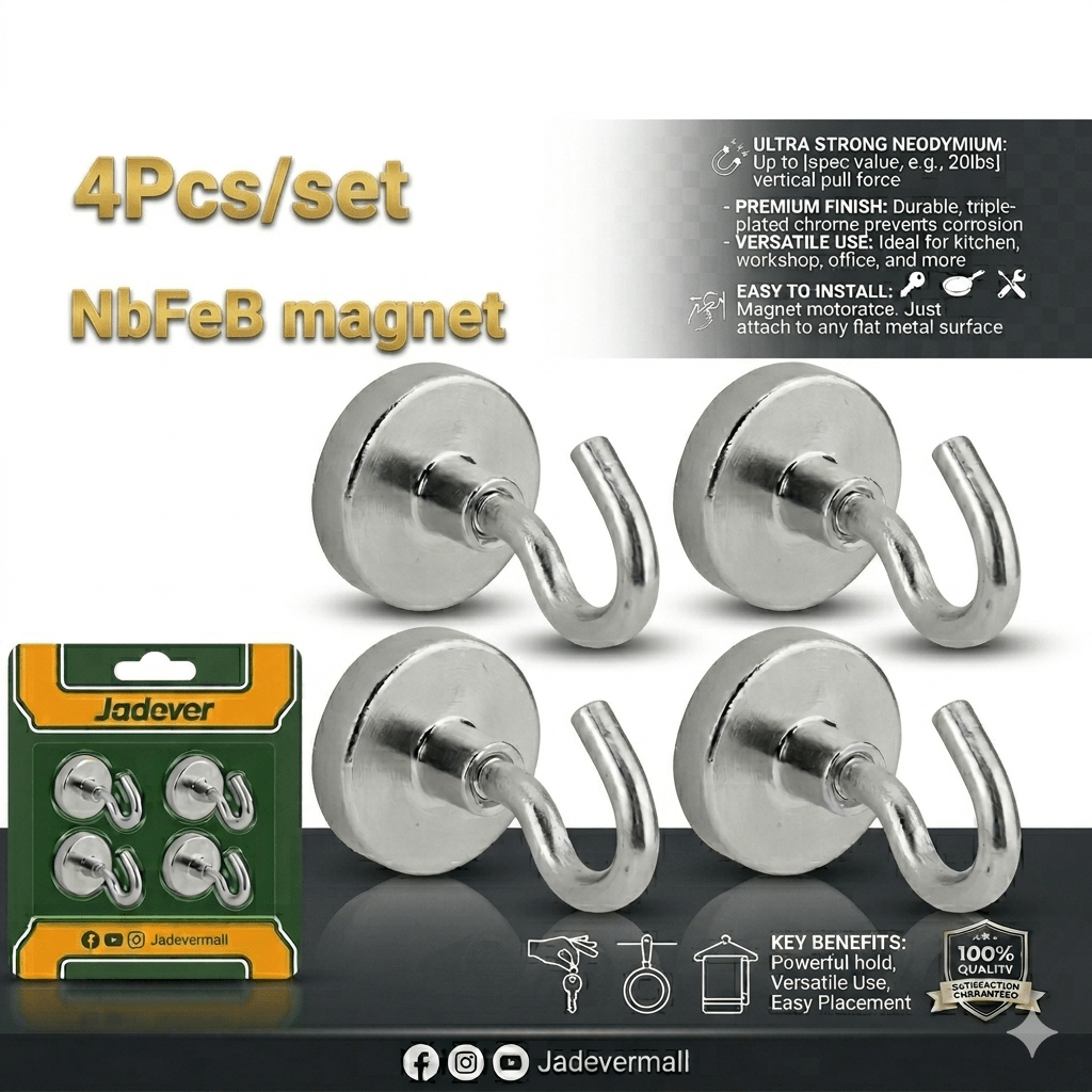 [JDZE2K11] Jadever 4PCS طقم شناكل مغنطيس - J.H For Tools and Hardware