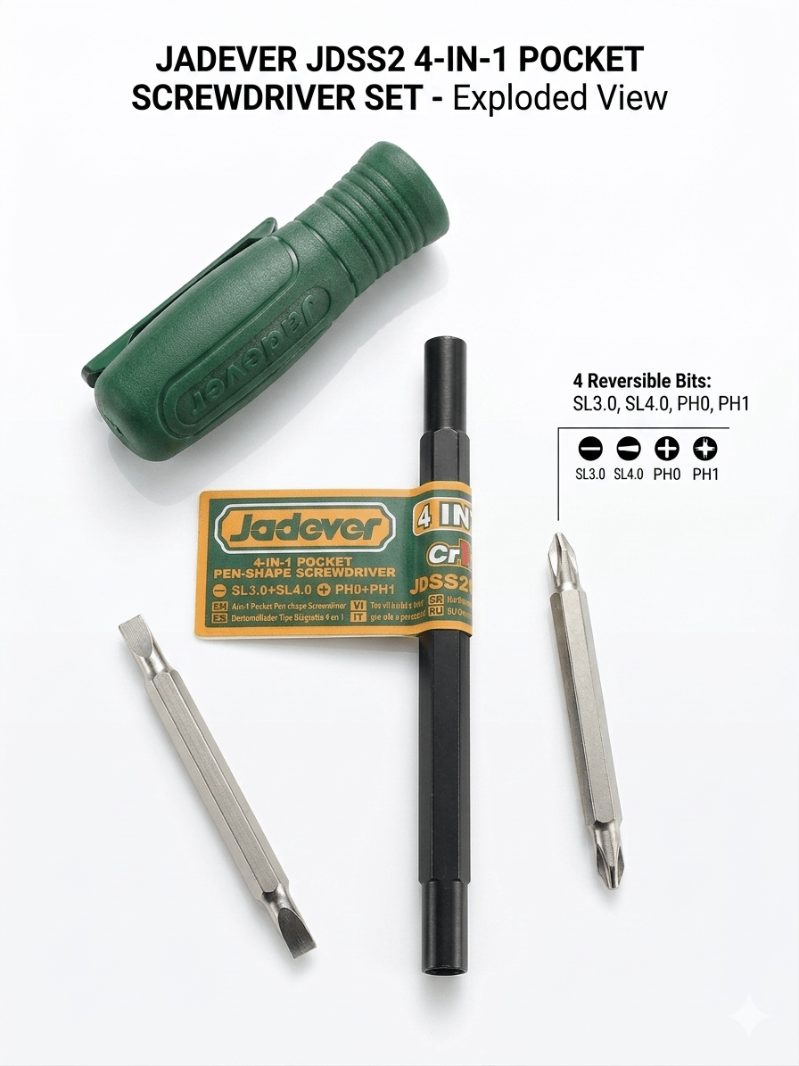 مفك براغي جيب 4in1 [JDSS2J04] - J.H For Tools and Hardware