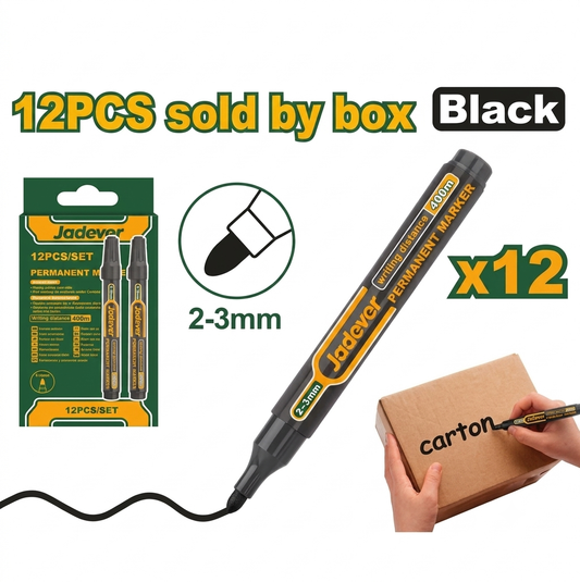 [JDJM1501] 12PCS MARKER طقم قلم ماركر اسود