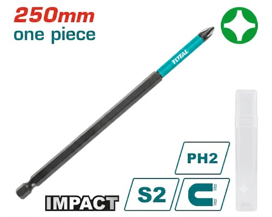 [TACIM16PH2103] Impact PH2X250mm رأس مفك مقدح طويل