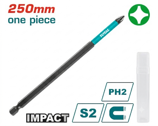 [TACIM16PH2103] Impact PH2X250mm رأس مفك مقدح طويل