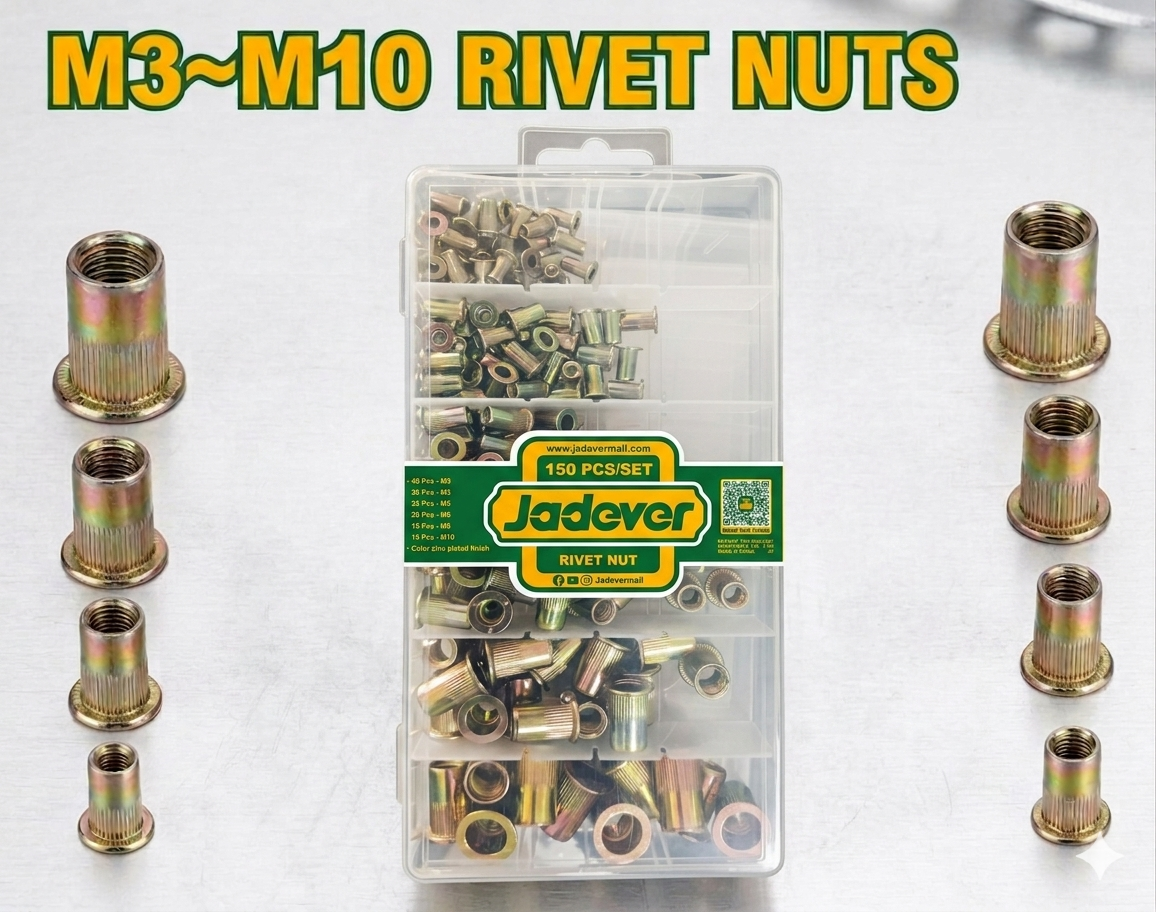 [JDRE3B12] Jadever 150PCS مجموعة عزق تبشيم