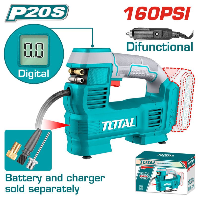 [TACLI2012] 20V - 160PSI منفخ دواليب مع شاشة عابطارية - J.H For Tools and Hardware