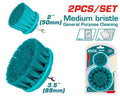[TACM2235] 2 Pcs طقم فراشي للتنظيف على مقدح وسط - J.H For Tools and Hardware
