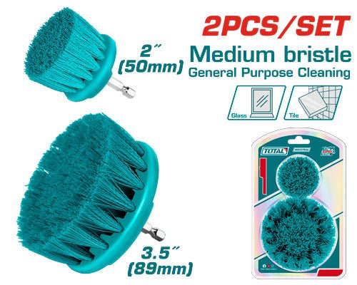 [TACM2235] 2 Pcs طقم فراشي للتنظيف على مقدح وسط - J.H For Tools and Hardware
