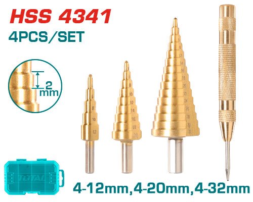 [TACSD2041] 4 PCS طقم ريش حديد بلبل - J.H For Tools and Hardware