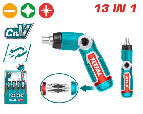 [TACSD30136] 13 IN 1 طقم مفك طقطاق - J.H For Tools and Hardware