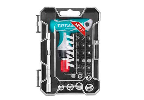 [TACSD30186] 24PCS T - HANDLE طقم مفك براغي طقطاق - J.H For Tools and Hardware