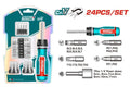 [TACSD30246] 24pcs طقم مفك طقطاق براغي و طربوش - J.H For Tools and Hardware