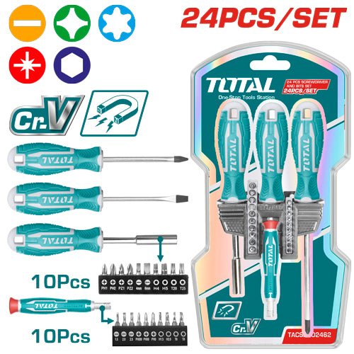 [TACSD302462] 24PCS طقم مفك براغي/مفك نواعم - J.H For Tools and Hardware