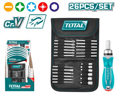 [TACSD30266] Screwdriver Set Ratchet 26PCS طقم مفك براغي طقطاق - J.H For Tools and Hardware