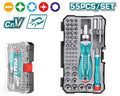 [TACSD30556] 55PCS طقم رؤوس مفكات مشكل و طرابيش - J.H For Tools and Hardware