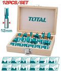 [TACSR2121] 12 Pcs 12 mm طقم ريش راوتر - J.H For Tools and Hardware