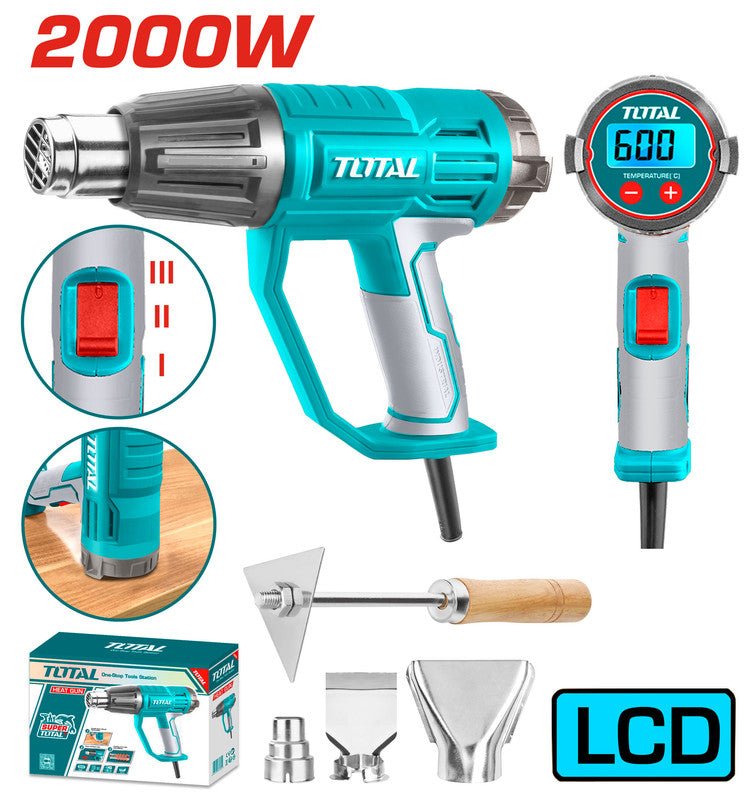 [TB20056] 2000W سشوار حراري صناعي ديجيتال مع ركلاج - J.H For Tools and Hardware