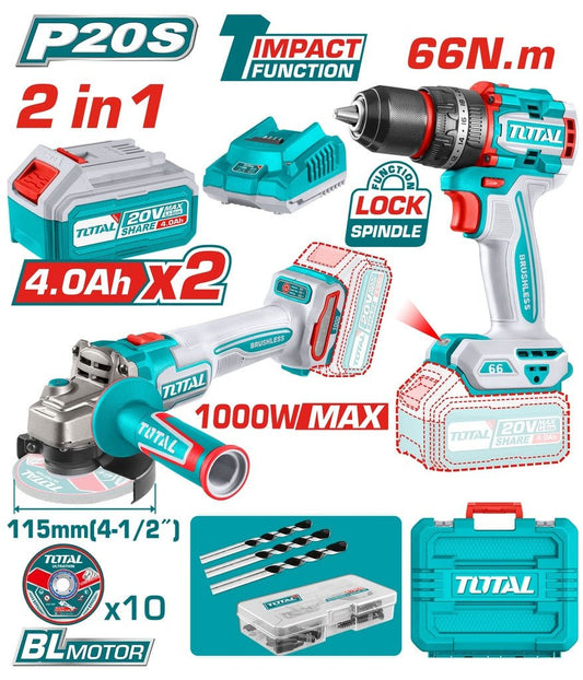 [TCKLI20273] 20VX4.0AhX2BX1C مجموعة صاروخ+مقدح رجراج - J.H For Tools and Hardware