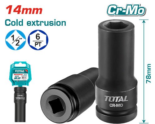 [THDIS12141L] 1/2"X14MM impact طربوش غميق صناعي - J.H For Tools and Hardware
