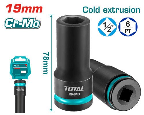 [THDIS12192L] 1/2"X19MM impact طربوش غميق صناعي - J.H For Tools and Hardware