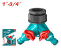 [THHC1202] 1" - 3/4" وصلة نبريش مع مخرجين وسكرين - J.H For Tools and Hardware