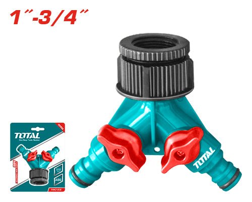 [THHC1202] 1" - 3/4" وصلة نبريش مع مخرجين وسكرين - J.H For Tools and Hardware